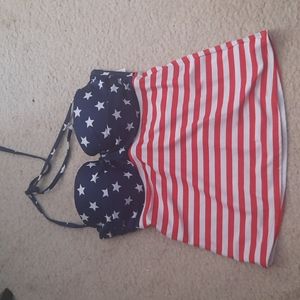 3 for $15 stars and stripes swim halter top